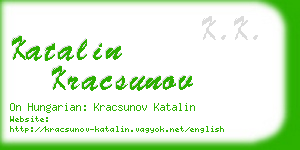 katalin kracsunov business card